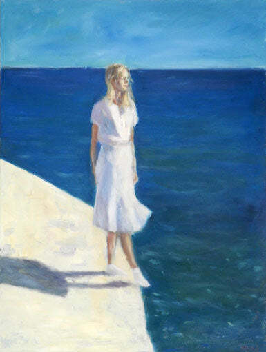 Frau am Meer