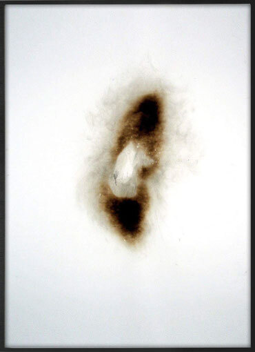 Traces of fire on card