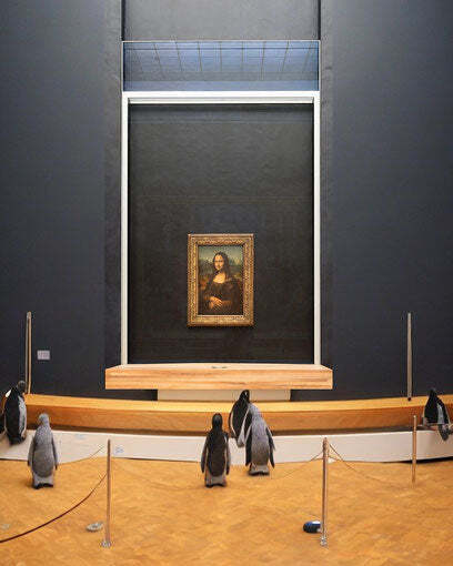 Penguines in the Louvre